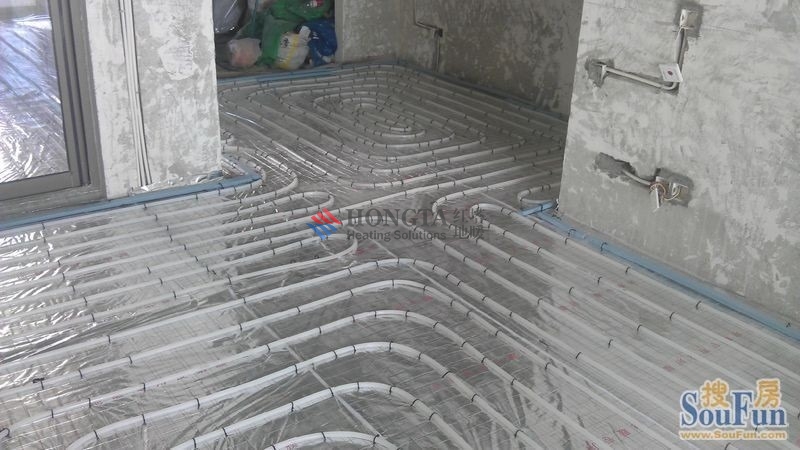 heating floor ground lay pipe effect 3